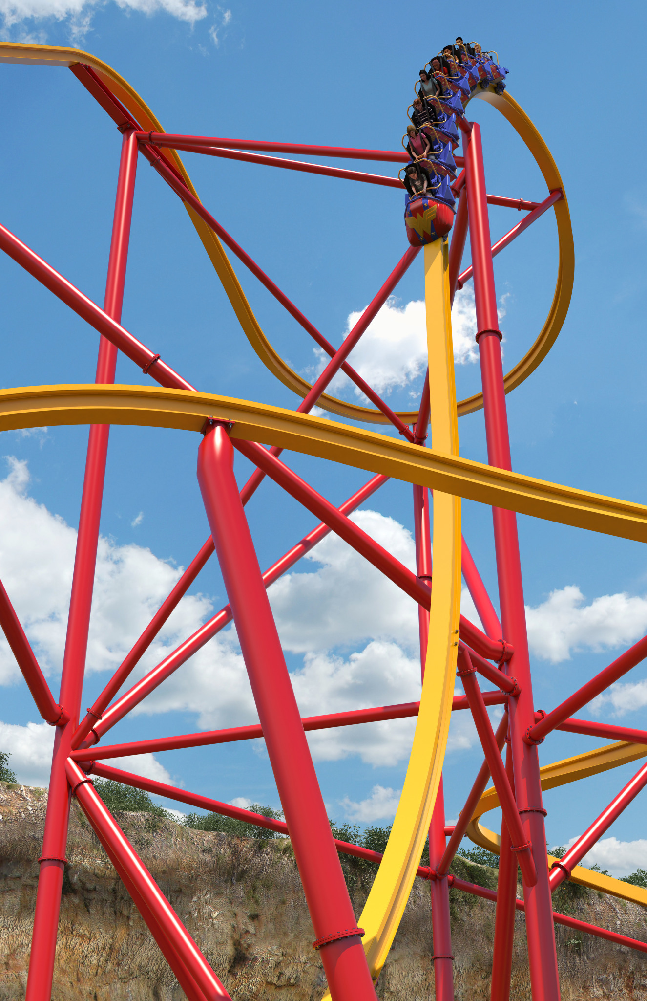 WONDER WOMAN Golden Lasso Coaster A Thrilling New Coaster Concept